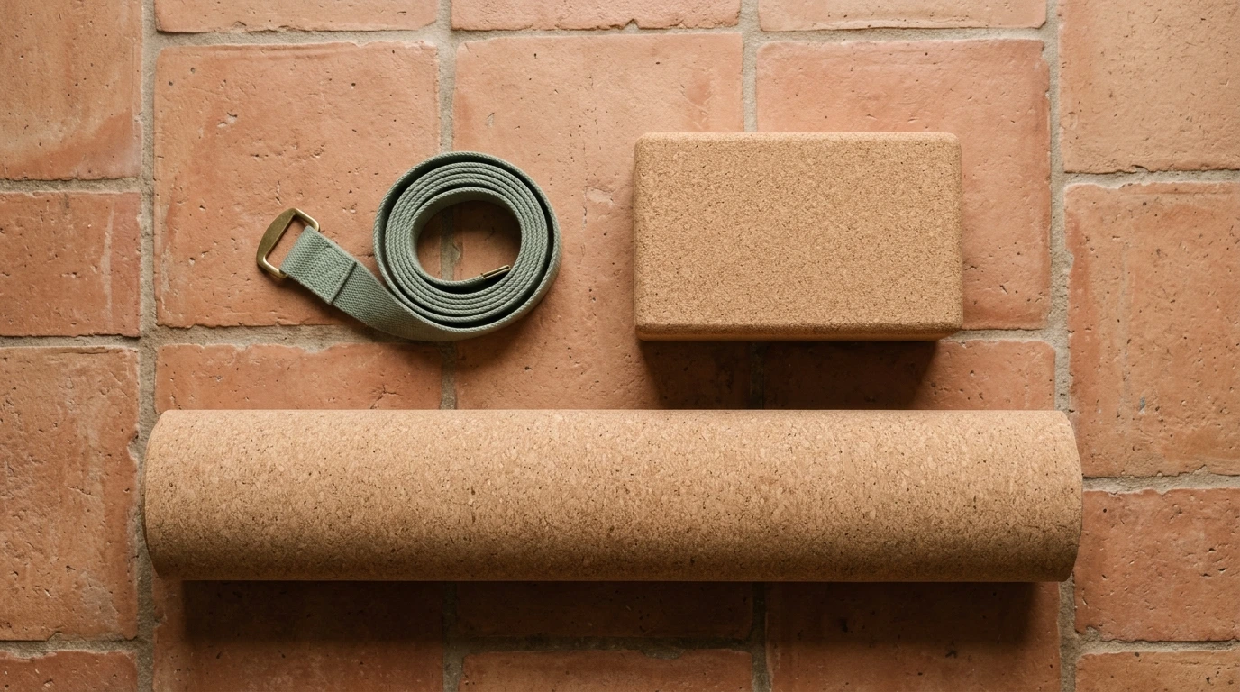 Tapis, brique et sangle de yoga
