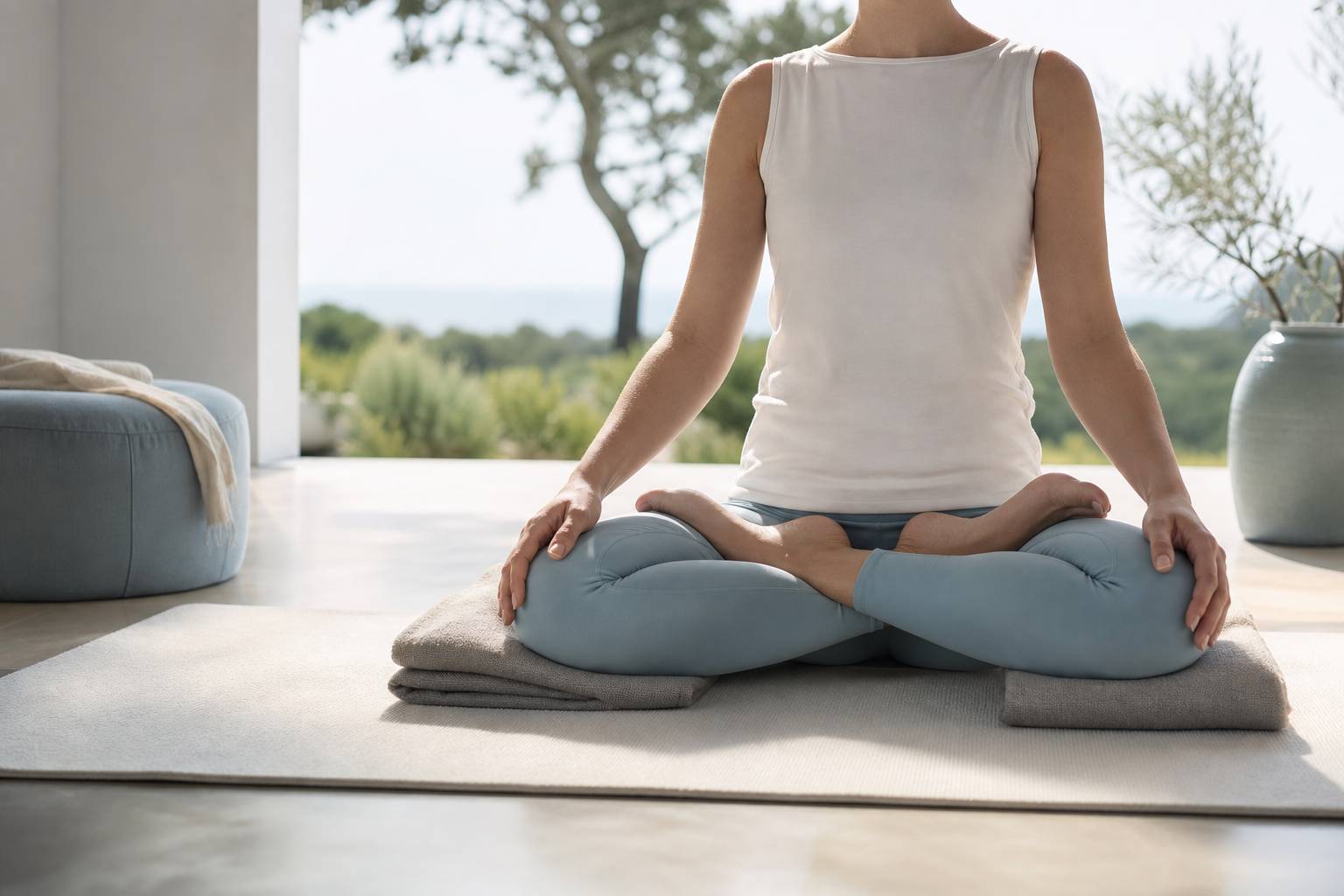 Réussir la posture du lotus en protégeant vos genoux, Réussir la posture du lotus sans