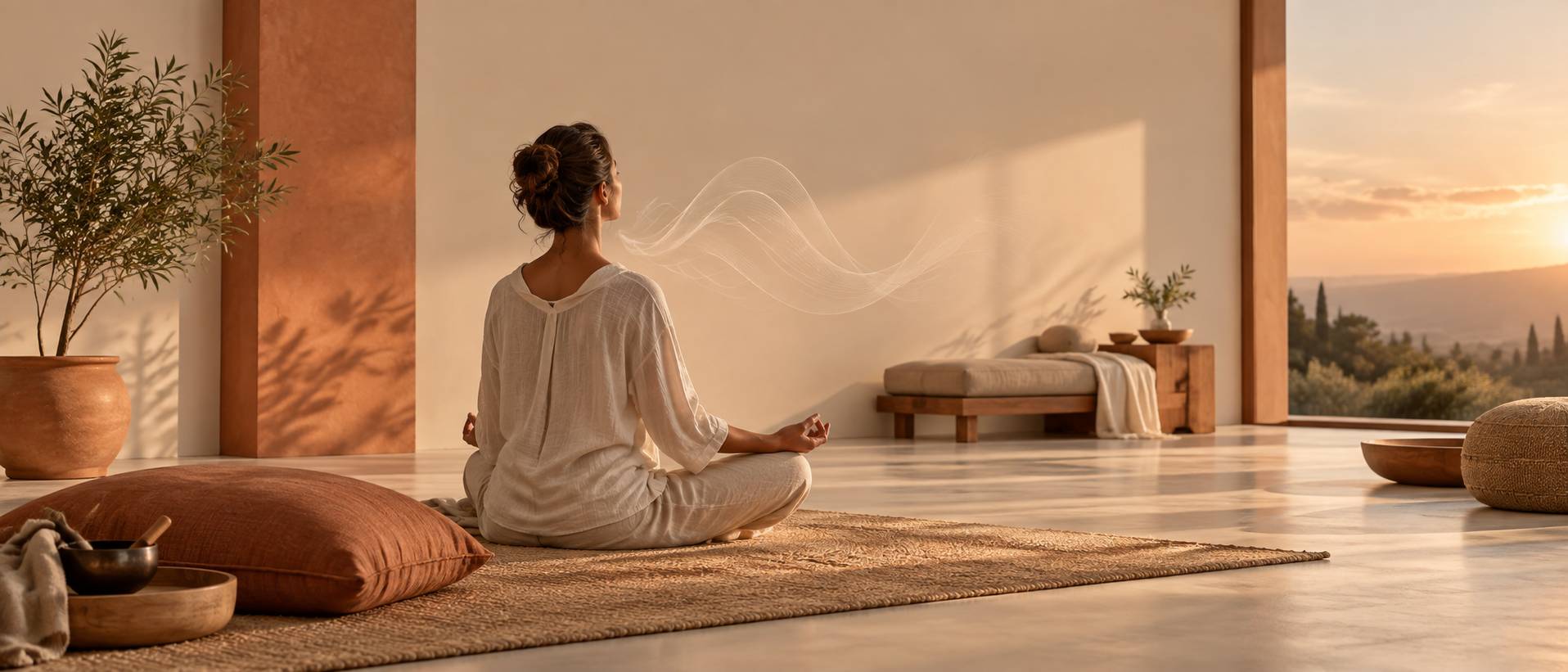 Illustration éditoriale du sujet : Chant du Om : technique et bienfaits de la vibration